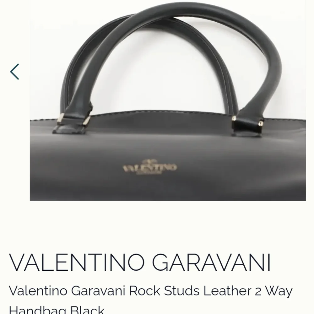 Valentino Garavani Black Tote with Silver Studs - Picture 7 of 13